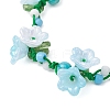 Flower Natural Hemimorphite Braided Bracelets for Women BJEW-TA00625-02-3