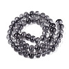 Crackle Transparent Glass Beads Strands GLAA-N074-02B-06-3