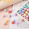 100Pcs 10 Colors Food Grade Eco-Friendly Silicone Beads SIL-TA0001-28-6
