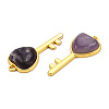 Natural Amethyst Pendants G-N326-158-11-4