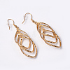 304 Stainless Steel Dangle Earrings EJEW-L178-04-2