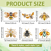 6Pcs 6 Styles Bees & Beetle Enamel Pins JEWB-PH0001-80-2