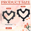 2Pcs Heart Rhinestone Garment Accessores FIND-FG0003-50-2