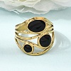 304 Stainless Steel Enamel Cuff Open Rings SA-CBA369F-05G-1