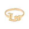 Ion Plating(IP) 304 Stainless Steel Constellation Open Cuff Ring for Women RJEW-C097-01G-02-2