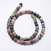 Frosted Natural Weathered Agate Beads Strands X-G-F367-8mm-07-2