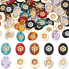 200Pcs 10 Colors Opaque & Transparent Acrylic Metal Enlaced Beads OACR-SC0002-69-1