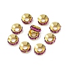 Brass Rhinestone Spacer Beads RB-A020-9mm-24G-4
