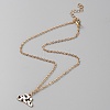 Cowboy Theme Enamel Pendant Necklace with Cable Chains NJEW-WH0013-17A-1