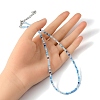 Bling Glass Beaded Necklace for Women NJEW-PH01492-01-4