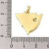 Rack Plating Brass Micro Pave Cubic Zirconia Pendants KK-M079-19G-3