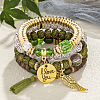 Boho Style Wood Beaded Stretch Bracelet Sets for Women WGE3C3B-50-1