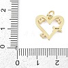 Brass Micro Pave Clear Cubic Zirconia Pendants KK-G522-53G-03-3