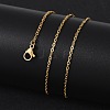 Ion Plating(IP) 304 Stainless Steel Cable Chain Necklace STAS-T040-PJ205-45-2