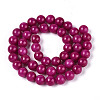 Dyed Natural Mashan Jade Round Beads Strands G-T139-8mm-67D-3