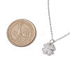 Clover Brass Micro Pave Cubic Zirconia Charms Pendant Necklaces NJEW-JN04958-02-3
