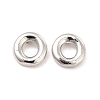 Brass Hollow Out Initial Letter Stud Earrings for Women EJEW-A044-01P-O-1