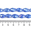 Transparent Electroplate Glass Beads Strands EGLA-N013-T8mm-B10-4