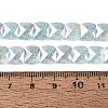 Electroplate Transparent Crackle Glass Beads Strands EGLA-Q135-02A-B02-4