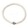 Synthetic Turquoise Beads Stretch Bracelets for Women Men BJEW-JB11336-01-2