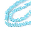 Electroplate Opaque Glass Beads Strands LS-EGLA-Q139-01A-C15-3