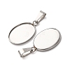 304 Stainless Steel Pendant Cabochon Settings STAS-D379-03A-P-2
