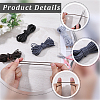 4Pcs 4 Colors Braided Round Waxed Polyester Cords YC-CL0001-04-6