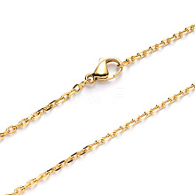 304 Stainless Steel Cable Chain Necklace Making NJEW-S420-008A-G