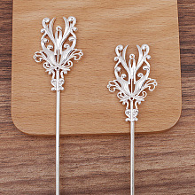 Alloy Flower Hair Sticks OHAR-PW0006-19A