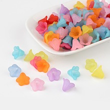 Mixed Color Frosted Acrylic Beads X-PL692