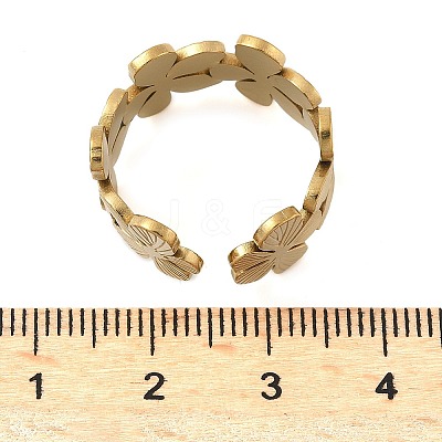 304 Stainless Steel Adjustable Open Cuff Rings for Women RJEW-U060-03A-G-1