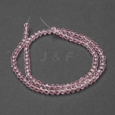 Faceted(32 Facets) Round Glass Beads Strands X-EGLA-J042-4mm-19-1