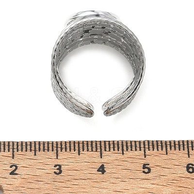 304 Stainless Steel Cuff Ring Components SA-CBA37BC-15C-P-1