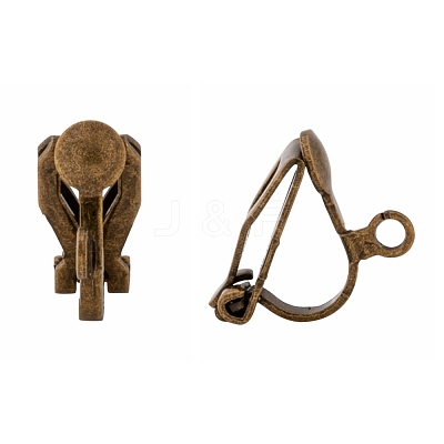 Brass Clip-on Earring Findings EC109-NFAB-1