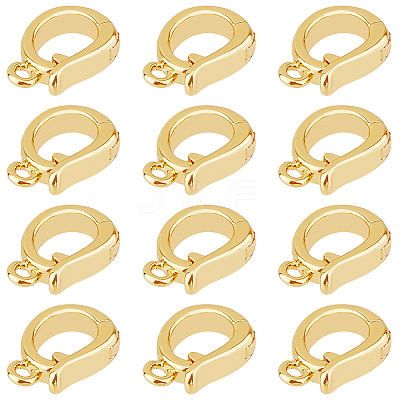12Pcs Brass Fold Over Clasps KK-HY0003-52-1
