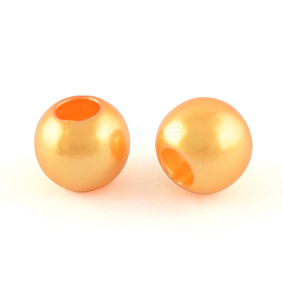 ABS Plastic Imitation Pearl European Beads MACR-R530-12mm-A56-1