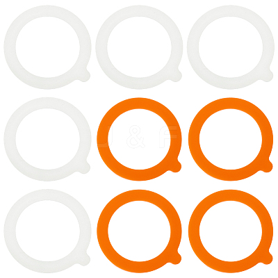 14Pcs 2 Colors Silicone Jar Gaskets AJEW-CN0007-09-1