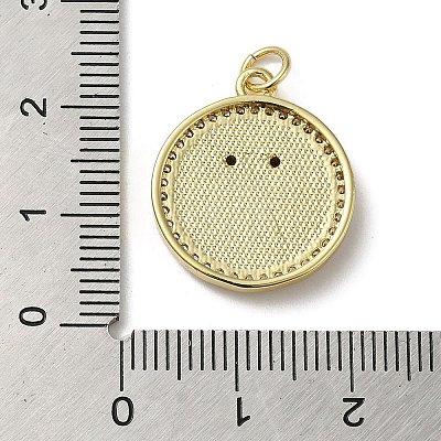 Brass Micro Pave Cubic Zirconia Pendants KK-Q808-08G-1