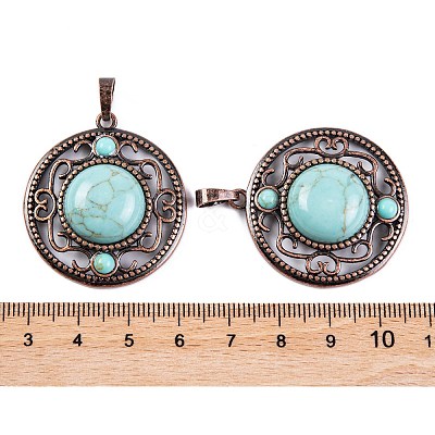 Synthetic Turquoise Pendants G-Q158-03-05-1