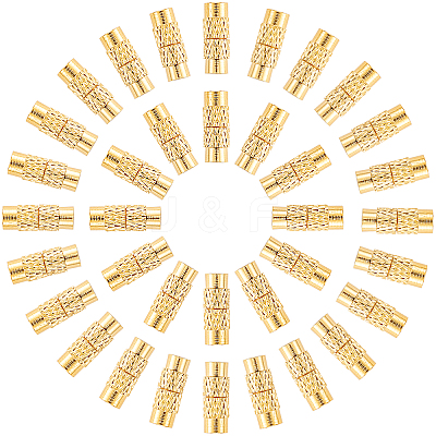 Column Brass Screw Clasps KK-PH0035-95G-1