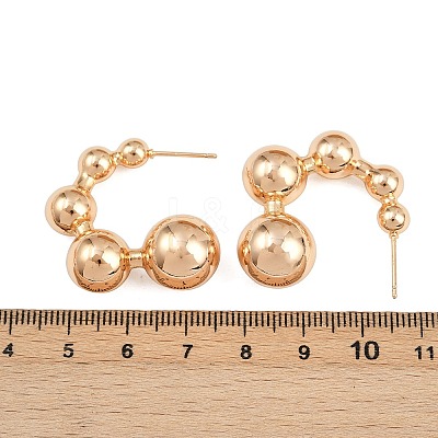 Brass Stud Earrings EJEW-H168-10G-1
