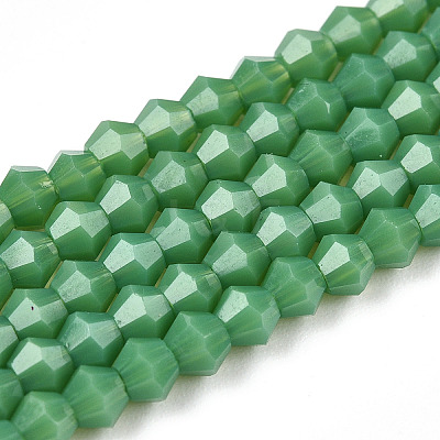 Opaque Solid Color Imitation Jade Glass Beads Strands EGLA-A039-P2mm-D08-1