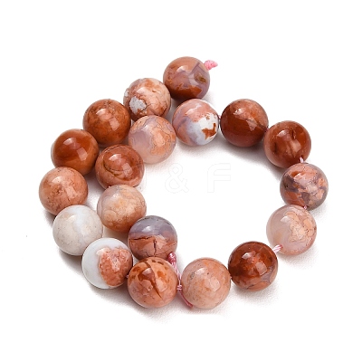 Natural Mexican Pink Agate Beads Strands GG-CBA07EB-A01-01-1