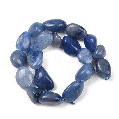 Natural Blue Aventurine Beads Strands G-K395-B03-02-1