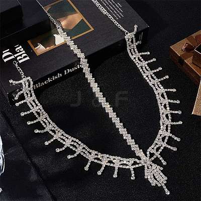 Rhinestone Mesh Headpiece Cap AJEW-WH20017-82S-1