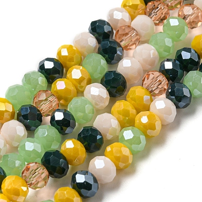 Glass Beads Strands EGLA-A034-M6mm-20-1