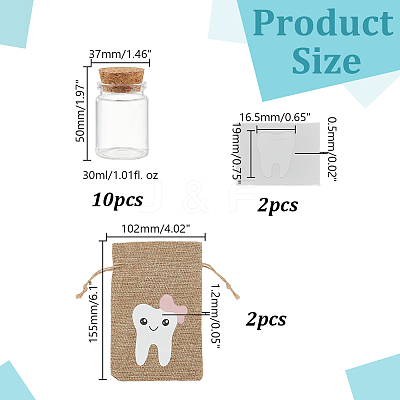 2Pcs Column Glass Bottle CON-AR0001-17B-1