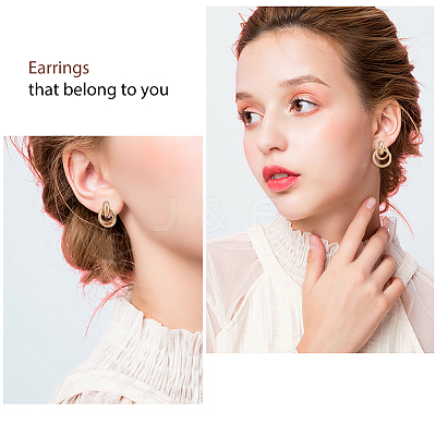 8 Pairs 8 Styles Twist Oval & Chains Shape & Round Alloy Stud Earrings EJEW-FI0001-47-1