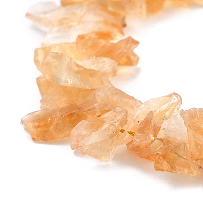 Rough Raw Heated Natural Citrine Beads Strands G-C069-02-1