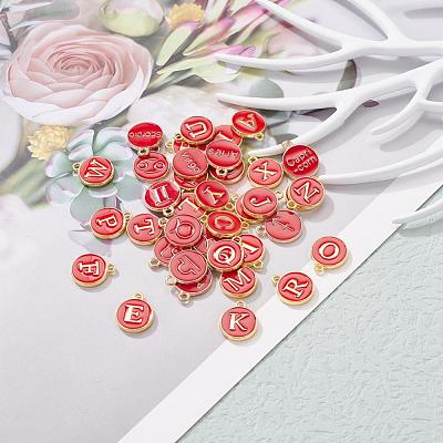 2 Sets 2 Styles Golden Plated Alloy Enamel Charms ENAM-YW0001-28F-1